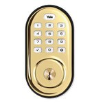 Yale Assure Lock Zigbee Push Button Deadbolt with Cox, Lifetime Brass